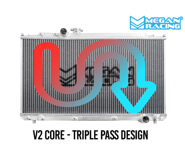 Megan Racing Radiator 00-05 Lexus IS300 w/ 2jz-gte Triple Pass